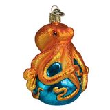 Old World Christmas Octopus Glasgeblazen Ornament