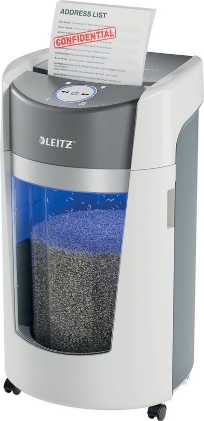 Leitz IQ OptiMax Office papiervernietiger - P5 - Microsnippers - 35L - Wit