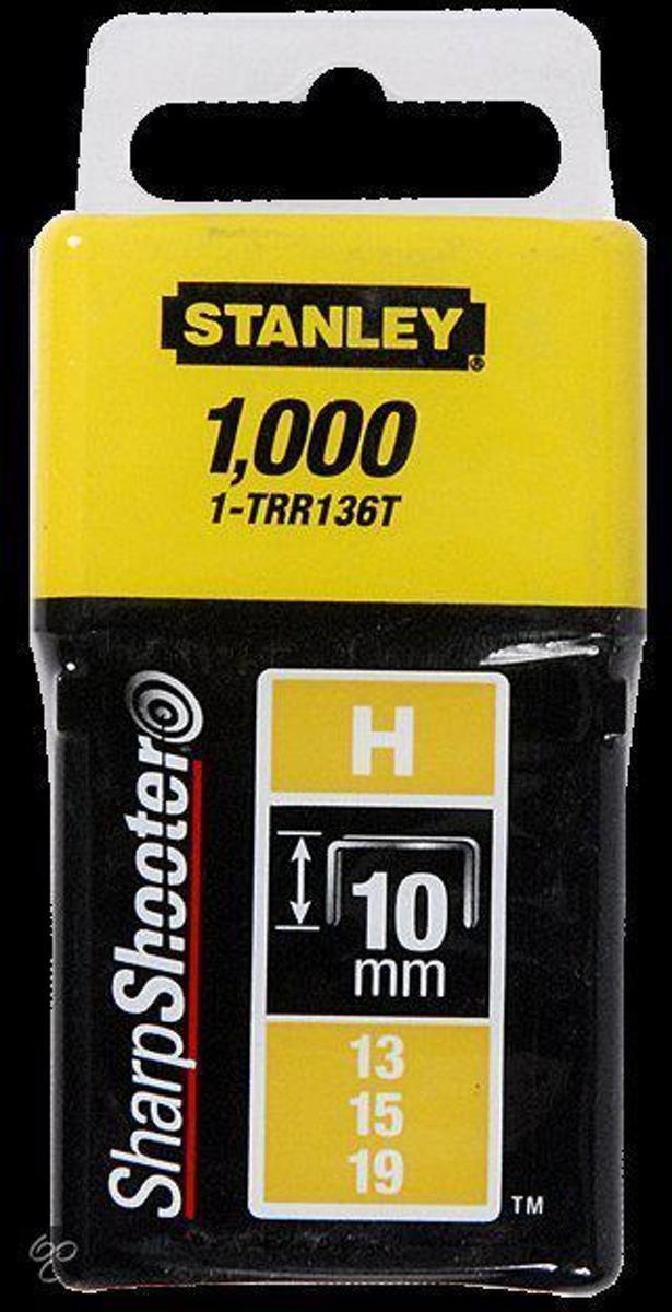 Stanley nieten 10mm type h - 1000 stuks