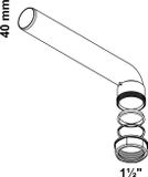 KIRCHHOFF KS coude d'évacuation, blanc, 1 1/2" x 245 mm x 40 mm, à serrer