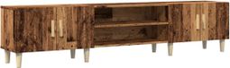 vidaXL Tv-meubel 180x31,5x40 cm bewerkt hout oud houtkleurig