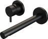 Brauer Black Edition Robinet de lavabo encastrable avec bec droit et rosaces Modèle B2 Noir mat