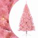 vidaXL Sapin de Noël pré-illuminé en plastique avec 300 LED Rose 210 cm PVC