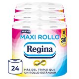 Regina Maxi-rol: 24 rollen toiletpapier, 500 vellen met 2 lagen per rol, meer dan drie keer dan een standaard rol, 60% gerecyclede plastic verpakking, 100% FSC-gecertificeerd papier