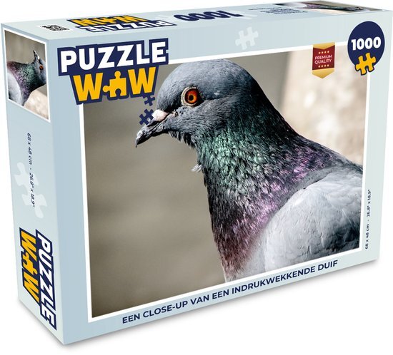 MuchoWow Puzzel Een close-up van een indrukwekkende duif - Legpuzzel - Puzzel 1000 stukjes volwassenen - Sinterklaas cadeautjes - Sinterklaas voor grote kinderen