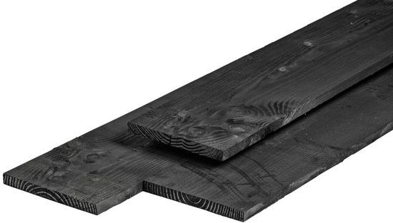 Merkloos Tuindeco Plank douglas zwart geimpregneerd 2,5x25,0x500 cm