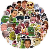 Stickerset meme's - 50 stuks - Kunststof - Multi