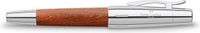 Faber-Castell Vulpen E-motion Chroom/Bruin Perenhout B