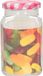 PLASTICFORTE Weckpot/inmaakpot Classic - 500ml - kunststof - draaideksel - roze - D7 x H13 cm