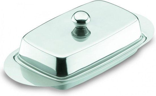 Lacor Botervloot met Deksel - RVS - Rechthoekig - 22.5 cm