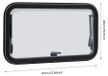 StarTech Kampervenster Zwart 70 x 40 cm - Openslaand raam - Aluminiumframe - UV-bestendig dubbel glas - Insectenwerend - Geluidsisolatie
