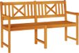 vidaXL Tuinbank 150 x 56 x 90 cm Massief Acacia Hout Naturel