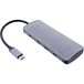 InLine 35392C USB-C Hub, 7 poorten (4x USB-C, 3x USB-A), 100W PD, 10Gbps, Aluminium, Grijs