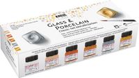 Kreul Glasverf - Porseleinverf - Metallic Set - Classic - Glazuur look - 6 x 20 ml