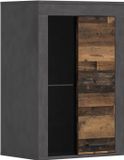 Xonox.Home Vitrinekast Jam Matera replica / Oude houten replica B/H/D: 184x60x35 cm