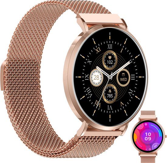 Denver Smartwatch SWC394RO Rosé Goud AMOLED Hartslagmeter 100 Sportmodi