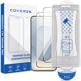 Coverzs Tempered Glass Screenprotector met Frame (2-Pack) geschikt voor Samsung Galaxy S25 Plus