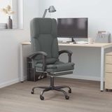 vidaXL Massage Relaxfauteuil voor op kantoor donkergrijs stof