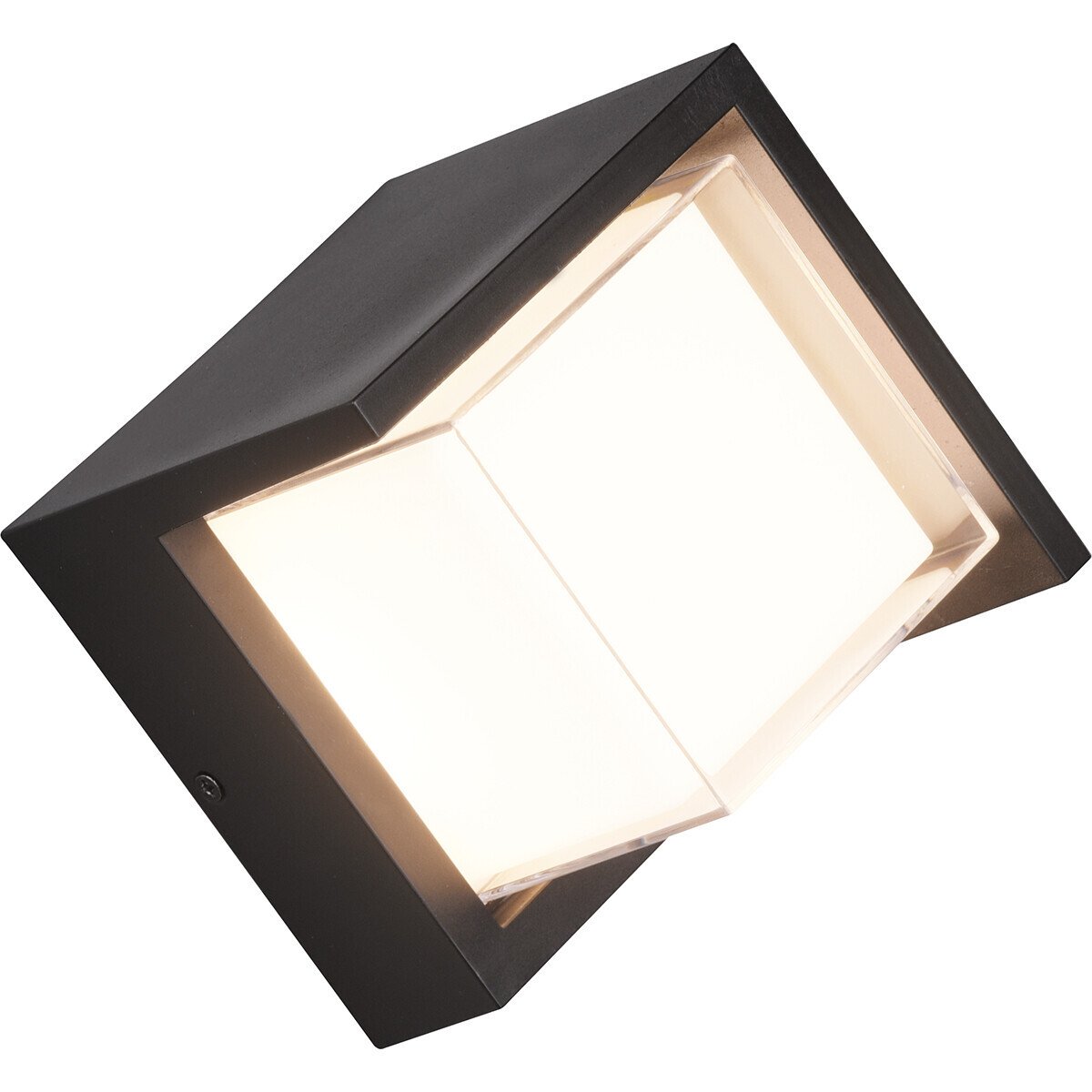 BES LED LED Tuinverlichting - Wandlamp Buitenlamp - Trion Pounto - 8W - Warm Wit 3000K - Vierkant - Mat Antraciet - Kunststof