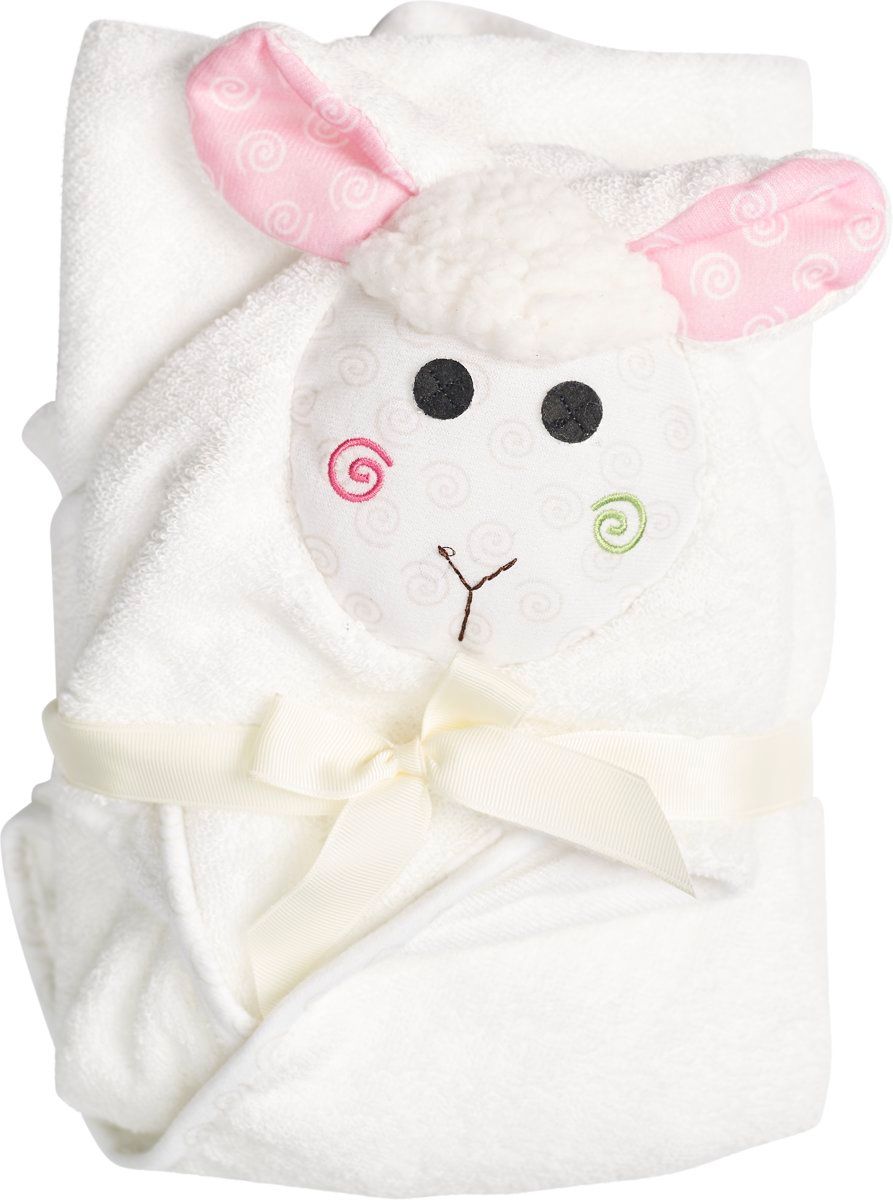 Zoocchini Baby Badcape Lola the Lamb - Wit