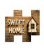 Homemania Wandbord voor thuis, 4 delen, ruimte, meerkleurig, 76 x 0,3 x 50 cm, HM204PMDF115, MDF