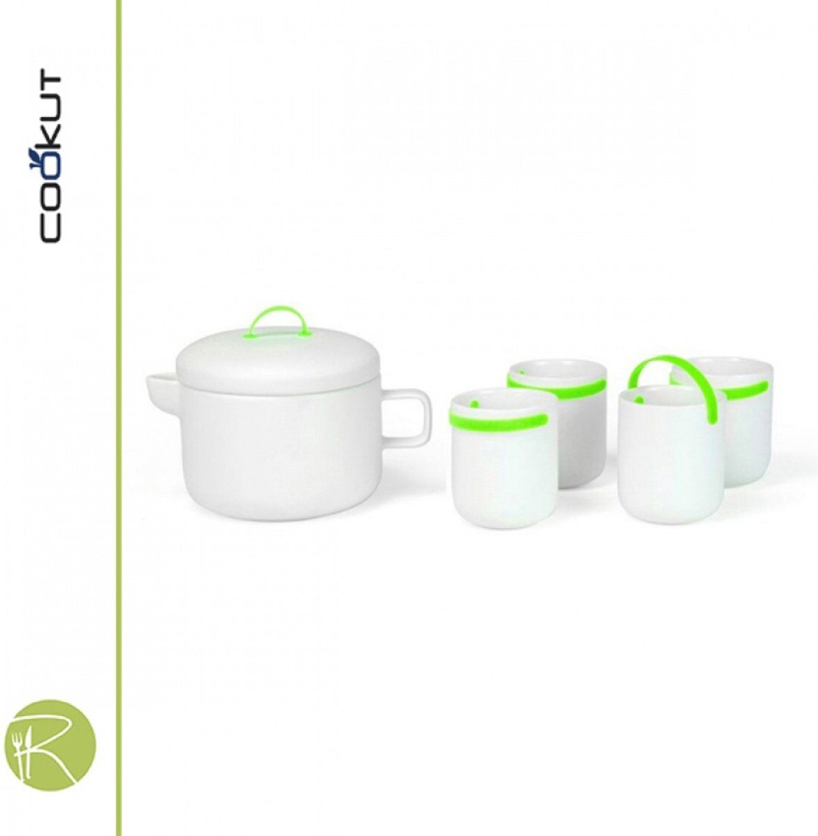 Cookut Promenade theepot met bekers - 3760195163740