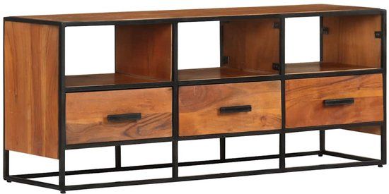 vidaXL Tv-meubel 110x30x45 cm massief acaciahout