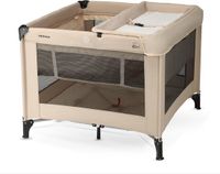 Deryan Kinderbox Inklapbaar - Met Verschoonblad - 100x100 cm - Nougat