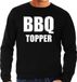 Bellatio Decorations BBQ topper BBQ / Barbecue Sweater Zwart - Cadeau Trui voor Heren - Verjaardag / Vaderdag Kado L