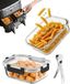 Verre Ovenschaal voor Airfryer, Set van 2, Vaatwasmachinebestendig