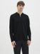 JACK&JONES JREBDEX ZIP POLO LS Heren Zwart Katoen L
