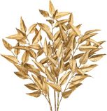 Unyqoos® Set van 3 decoratieve gouden kunst eucalyptus takken