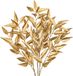 Unyqoos® Set van 3 decoratieve gouden kunst eucalyptus takken