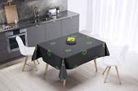 Bonamaison Tafelkleed, Anti-Mold, Sneldrogend, Waterdicht, 100% Polyester Tafellaken, Neon groene rook, 140 x 140 Cm