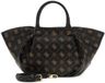 GUESS Allegra Girlfriend Satchel Espresso Logo donkerbruin schoudertas