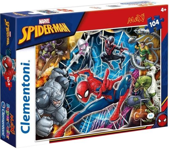 Clementoni Maxi Supercolor Legpuzzel Spider-man 104 Stukjes