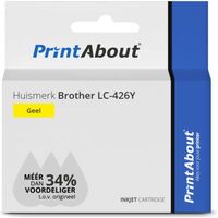 PrintAbout Huismerk Brother LC-426Y Inktcartridge Geel