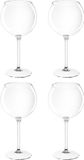 Santex Rode wijn/gin tonic glas - 4x - 650 ml - transparant - onbreekbaar kunststof