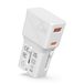 VALUE USB-reislader met Euro-platte/UK-/ Amerikaanse stekker, 2 poorten (type A QC3.0, type C PD), 25W