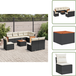 Vidaxl Table de jardin 9 pcs avec coussins noir résine tressée