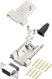 Basisset Encitech DTSL09-LJSRG-T-DBCS-K 6355-0069-11 D-sub female connectorset 180 ° 9-polig krimpen 1 stuk