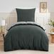 Linge de lit 155 x 220 cm - Gris anthracite - 2 pièces