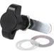 Siso Serrure pour casier Siso 300 Ø 19 x 32 mm, noir DIN gauche