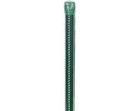 Alberts 854294 universele staaf, geribbeld oppervlak, groene kunststof coating, lengte 800 mm, paal Ø 9 mm, set van 25