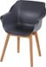 Hartman Sophie Studio dining armstoel - Xerix - Teak poot | Grijs/Antraciet