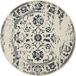 Interiyou tapis Suzuka, crème/bleu, rond, diamètre 120 cm