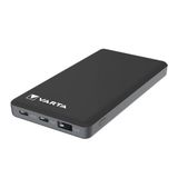 VARTA Power Bank 10000 mAh, Power on Demand, 1x USB A en 2x USB C | mobiele oplader 3 poorten voor tablets en smartphones, hoge capaciteit, milieuvriendelijke verpakking, compact