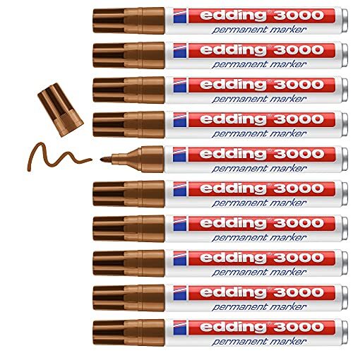 Edding permanent marker 3000 okergeel - 10 Stuks