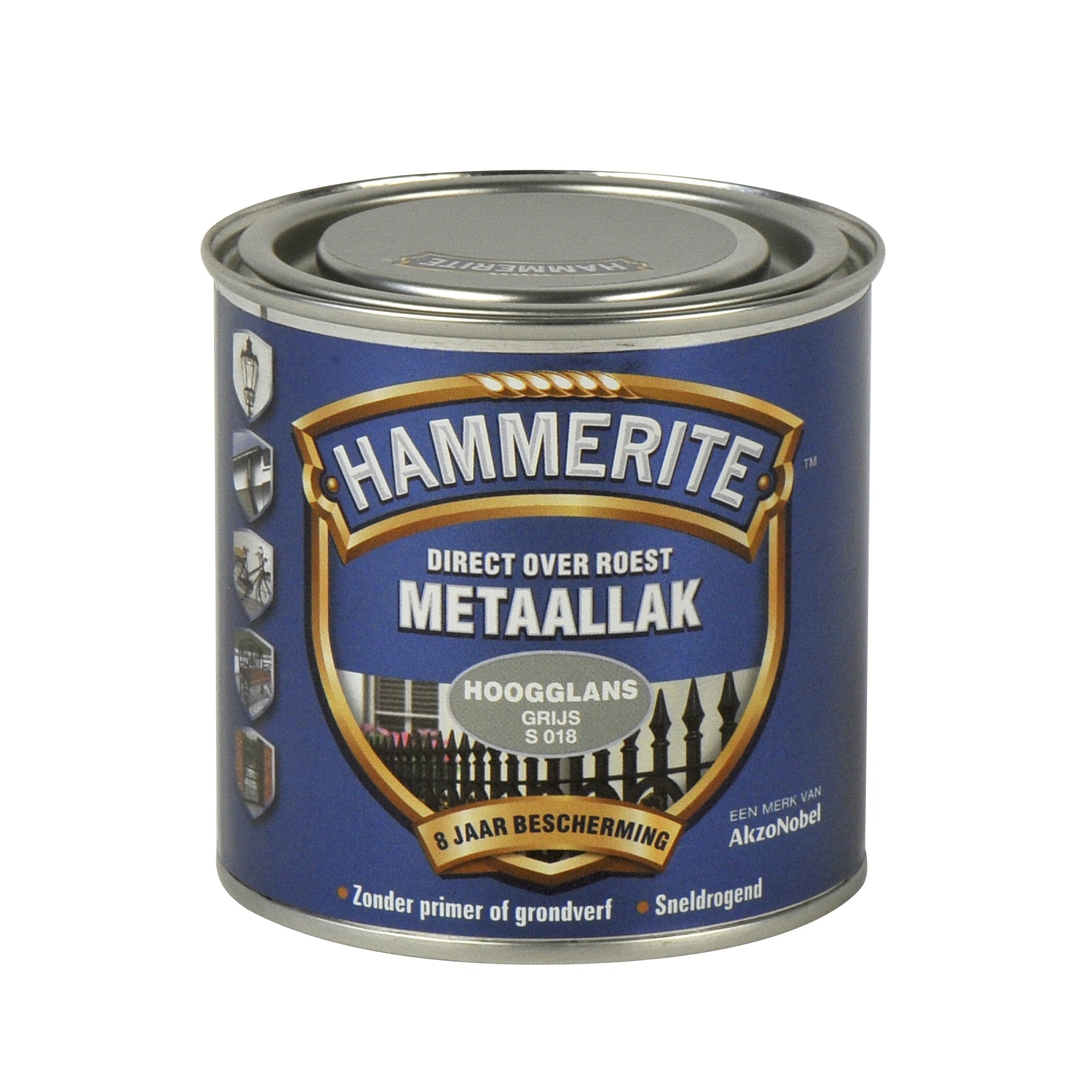 Hammerite Metaallak Hoogglans Grijs 0 25L