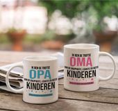 Bellatio Decorations Shoppartners Bv Trotse Opa en Oma mok van de grappigste en leukste kinderen - Cadeautje/ cadeau beker set voor Opa en Oma